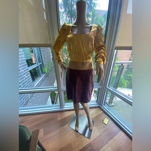 MUUBAA leather skirt - burgundy